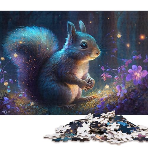 1000-teiliges Puzzle für Erwachsene, magisches Eichhörnchen-Puzzle, Holzpuzzle, pädagogisches Stressabbau-Spielzeug-Puzzle 75x50cm/1000 Stück von LiJianXXS