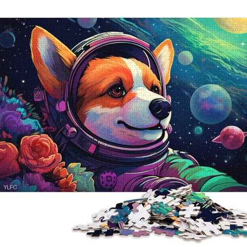 1000-teiliges Puzzle für Erwachsene, süßes Corgi-Tier-Puzzle für Kinder, Kartonpuzzle, Spielzeug, Denkspiel 38x26cm/1000 Teile von LiJianXXS