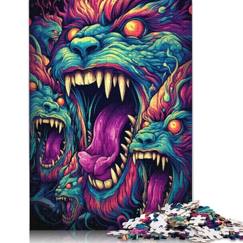 1000-teiliges Puzzle für Erwachsene, wütender Löwe, Puzzle für Erwachsene, Papppuzzle, Lernspiele, Heimdekorationspuzzle. 38 x 26 cm von LiJianXXS