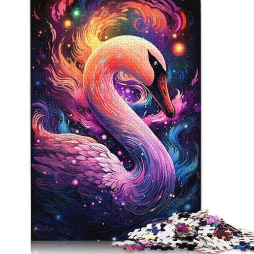 1000-teiliges Puzzle für Erwachsene und Kinder, Art Swan-Puzzle für Erwachsene, Kartonpuzzle, Spielzeug, Denkspiel, 38 x 26 cm von LiJianXXS