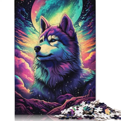 1000-teiliges Puzzle für Erwachsene und Kinder, Baby-Husky-Puzzle für Erwachsene, Holzpuzzle, Spielzeug, Denkspiel, 75 x 50 cm von LiJianXXS