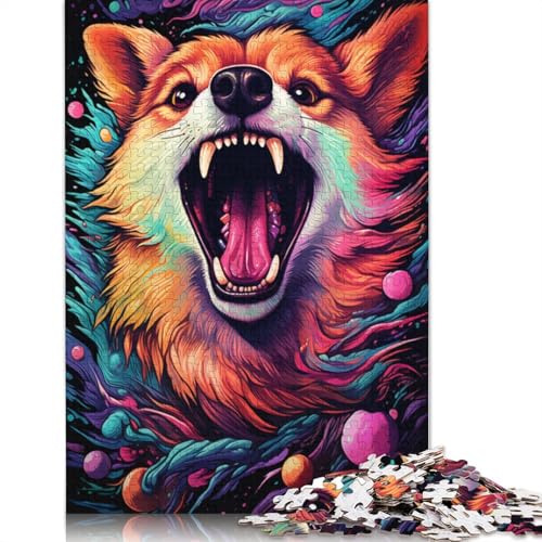 1000-teiliges Puzzle für Erwachsene und Kinder, Corgi-Tierpuzzle für Erwachsene, Kartonpuzzle, Spielzeug, Denkspiel, 38 x 26 cm von LiJianXXS