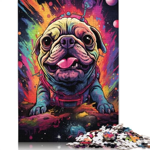 1000-teiliges Puzzle für Erwachsene und Kinder, Cosmic Bulldog, Puzzle für Erwachsene, Kartonpuzzle, Spielzeug, Denkspiel, 38 x 26 cm von LiJianXXS