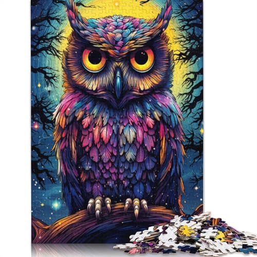 1000-teiliges Puzzle für Erwachsene und Kinder, Galaxie-Eulen-Puzzle für Erwachsene, Kartonpuzzle, Spielzeug, Denkspiel, 38 x 26 cm von LiJianXXS