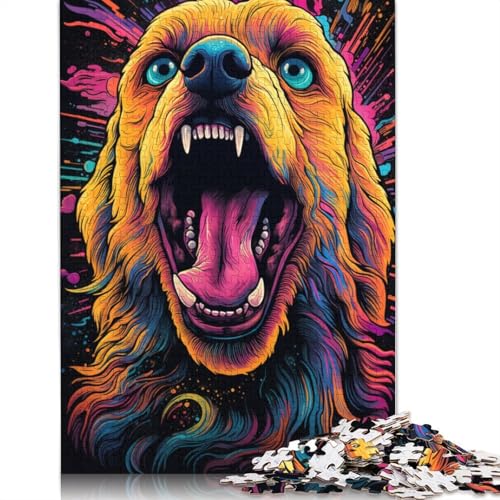 1000-teiliges Puzzle für Erwachsene und Kinder, Golden Retriever-Tierpuzzle für Erwachsene, Holzpuzzle, Spielzeug, Denkspiel, 75 x 50 cm von LiJianXXS