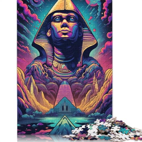 1000-teiliges Puzzle für Erwachsene und Kinder, Große Sphinx von Gizeh, Puzzle für Erwachsene, Kartonpuzzle, Spielzeug, Denkspiel, 38 x 26 cm von LiJianXXS