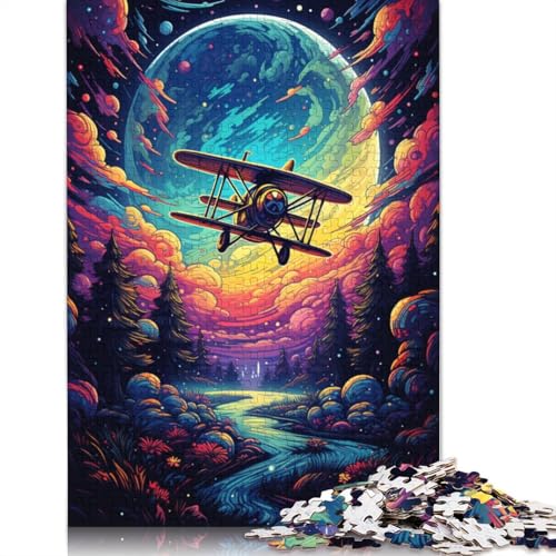 1000-teiliges Puzzle für Erwachsene und Kinder, Psychedelisches Segelflugzeug-Puzzle für Erwachsene, Kartonpuzzle, Spielzeug, Denkspiel, 38 x 26 cm von LiJianXXS