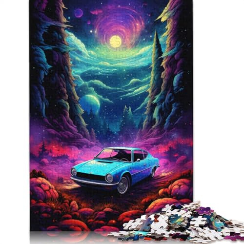 1000-teiliges Puzzle für Erwachsene und Kinder, Psychedelisches Sportwagen-Puzzle für Erwachsene, Kartonpuzzle, Spielzeug, Denkspiel, 38 x 26 cm von LiJianXXS