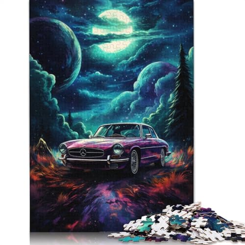 1000-teiliges Puzzle für Erwachsene und Kinder, Psychedelisches Sportwagen-Puzzle für Erwachsene, Kartonpuzzle, Spielzeug, Denkspiel, 38 x 26 cm von LiJianXXS