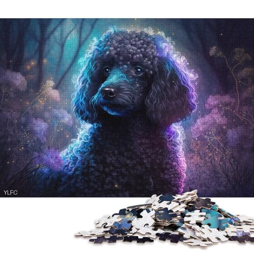 1000-teiliges Puzzle für Erwachsene und Kinder, Pudel im Dschungel, Puzzle für Erwachsene, Kartonpuzzle, Spielzeug, Denkspiel, 38 x 26 cm von LiJianXXS