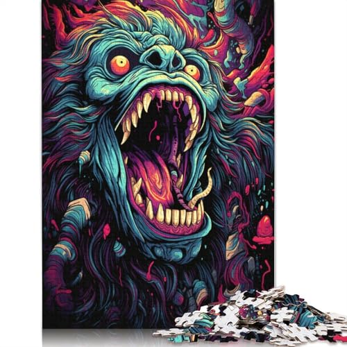 1000-teiliges Puzzle für Erwachsene und Kinder, Tier-Affen-Puzzle für Erwachsene, Kartonpuzzle, Spielzeug, Denkspiel, 38 x 26 cm von LiJianXXS