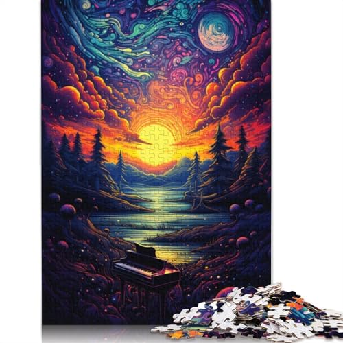 1000-teiliges Puzzle für Erwachsene und Kinder, buntes Klavierpuzzle für Erwachsene, Kartonpuzzle, Spielzeug, Denkspiel, 38 x 26 cm von LiJianXXS