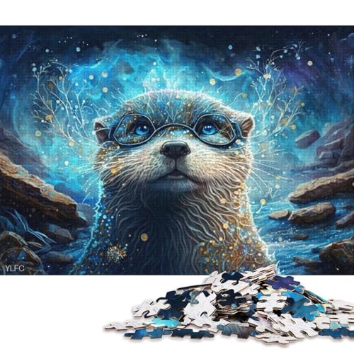 1000-teiliges Puzzle für Erwachsene und Kinder, magische Otter-Krieger, Puzzle für Erwachsene, Kartonpuzzle, Spielzeug, Denkspiel, 38 x 26 cm von LiJianXXS