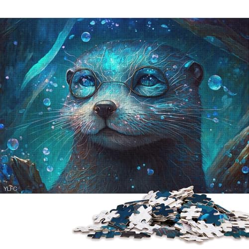 1000-teiliges Puzzle für Erwachsene und Kinder, magische Otter-Krieger, Puzzle für Erwachsene, Kartonpuzzle, Spielzeug, Denkspiel, 38 x 26 cm von LiJianXXS