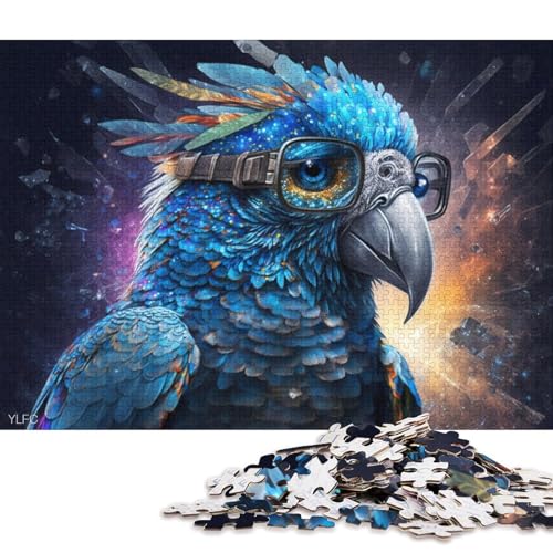 1000-teiliges Puzzle für Erwachsene und Kinder, magischer Tierpapagei, Puzzle für Erwachsene, Holzpuzzle, Spielzeug, Denkspiel, 75 x 50 cm von LiJianXXS