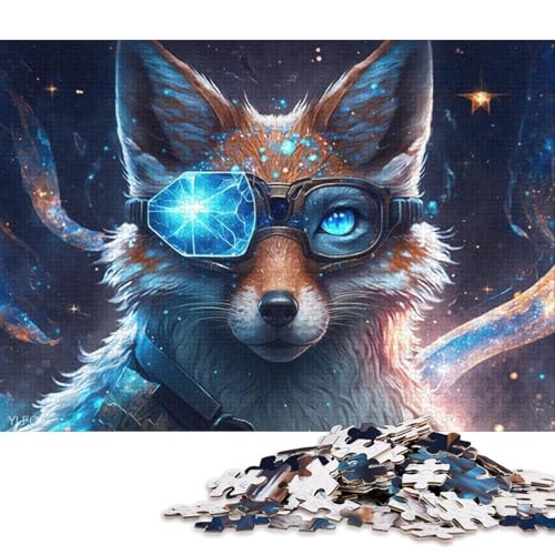 1000-teiliges PuzzleMagic Art Fox für Erwachsene, Puzzle aus Karton, Heimdekoration, Puzzle-Spielzeug 38x26cm/1000 Stück von LiJianXXS