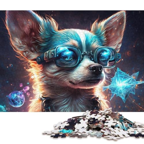 1000-teiliges PuzzleMagischer Chihuahua-Krieger, Puzzle für Erwachsene, Kartonpuzzle, Heimdekoration, Puzzlespielzeug 38x26cm/1000 Stück von LiJianXXS