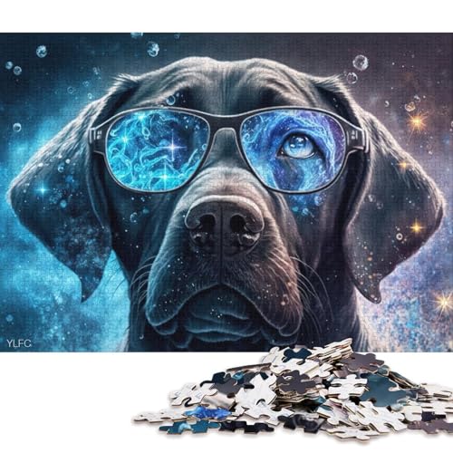 1000-teiliges PuzzleMagischer Labrador-Krieger, Puzzle für Erwachsene, Holzpuzzle für Sommerliebhaber 75x50cm/1000 Teile von LiJianXXS