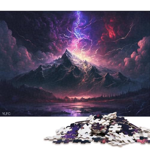 1000-teiliges Puzzlespiel, Art Snow Mountain, Puzzles für Erwachsene, Holzpuzzle, Familienunterhaltungsspielzeug 75x50cm/1000 Stück von LiJianXXS