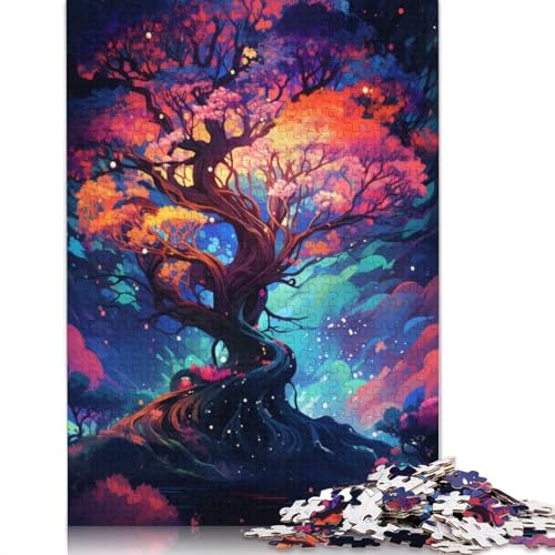 1000-teiliges Puzzlespiel, schöner Kirschblütenbaum, Puzzle für Erwachsene, Holzpuzzle, Lernspiel, Herausforderungsspielzeug, 75 x 50 cm von LiJianXXS