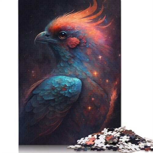 1000-teiliges Puzzlespiel Vogel Phönix – Weltraum-Puzzle – Holzpuzzle – Familiendekoration – Größe: 75 x 50 cm von LiJianXXS