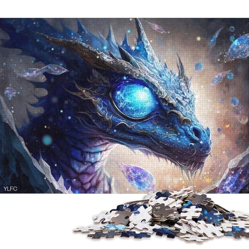 1000-teiliges PuzzlespielMagic Art Dragon – Puzzles für Erwachsene aus Holz – anspruchsvolle Spielpuzzles 75x50cm/1000 Stück von LiJianXXS