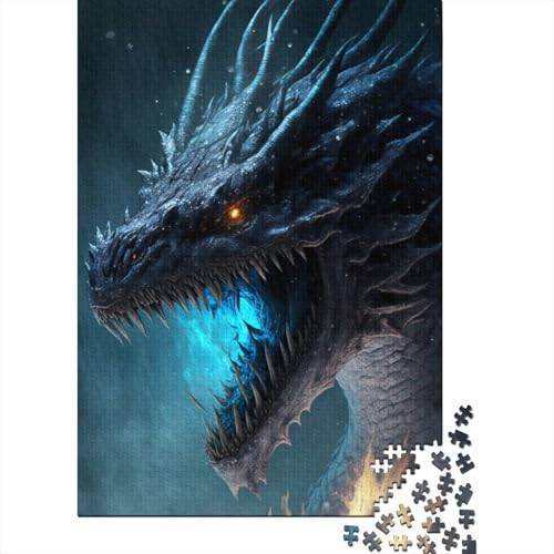 Art Ice Dragon Puzzle für Erwachsene, 1000 Teile, anspruchsvolles Puzzle, Holzpuzzle, Kindergeschenke, Puzzles, Familienspiele, Größe: 75 x 50 cm von LiJianXXS