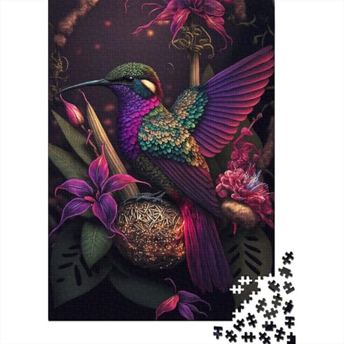 Bunter Kolibri für Erwachsene, schwieriges Puzzle, 1000 Teile, Puzzle für Erwachsene, Spielzeug, Denkspiel (Größe 75x50 cm) von LiJianXXS