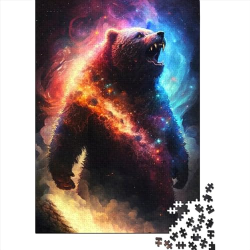 EIN Wilder Bär für Erwachsene, schwieriges Puzzle, 1000 Teile, für Erwachsene, Spielzeug, Denkspiel (Größe 75x50 cm) von LiJianXXS