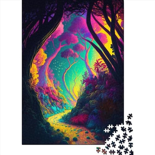 Fantasy World Forest Puzzle für Erwachsene und Teenager, 1000 Teile Puzzle für Erwachsene, Puzzles für Teenager und Erwachsene (Größe 75x50 cm) von LiJianXXS