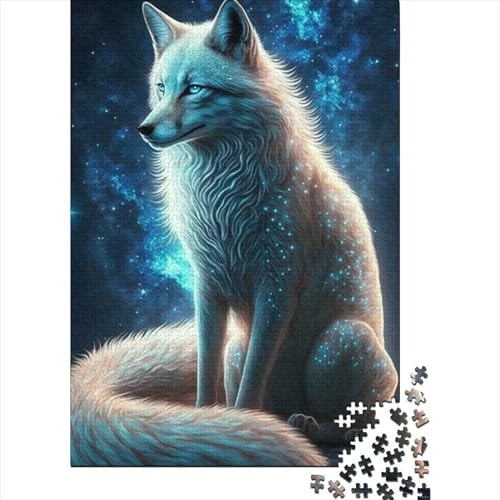 Fox Puzzle für Erwachsene, 1000 Teile, Holzpuzzle für Erwachsene, Puzzlespielzeug, Denkspiel (Größe 75x50 cm) von LiJianXXS