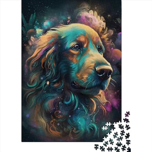 Golden Retriever-Hunde-Fabel für Erwachsene, schwierige Puzzles, Puzzle 1000 Teile für Erwachsene, Spielzeug, Denkspiel (Größe 75x50 cm) von LiJianXXS