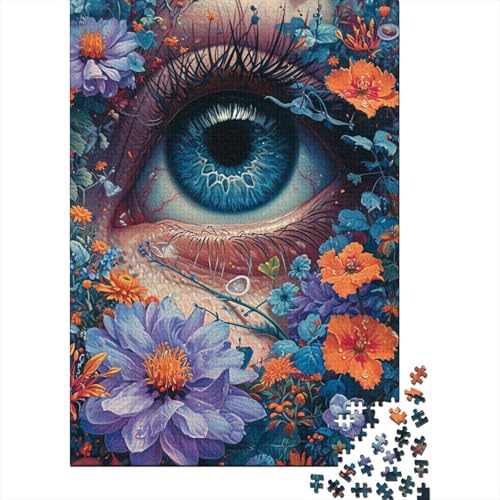 Psychedelische Augen Puzzle 1000 Teile Erwachsene Kinder Puzzle Kreative Holz Puzzle Spiele Lernspielzeug Größe: 75x50cm von LiJianXXS