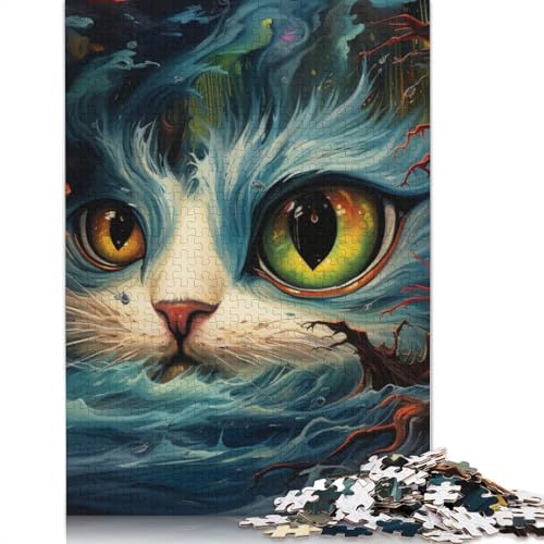 Puzzle, farbenfrohes Pinguin-Kunstpuzzle für Erwachsene, 1000-teiliges Kartonpuzzle für Erwachsene und Kinder ab 12 Jahren, Unterhaltungsgröße: 38 x 26 cm von LiJianXXS