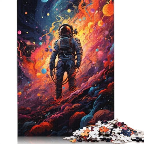 Puzzle 1000 Teile, Bunte Psychedelia für Weltraumabenteurer, Puzzle für Kinder, Papppuzzle, pädagogisches Stressabbau-Spielzeug, Puzzle, 38 x 26 cm von LiJianXXS