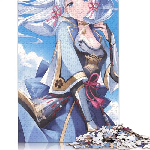 Puzzle 1000 Teile, Genshin Impact Puzzles für Erwachsene, Kartonpuzzles, Spielzeug-Wanddekoration (Größe 38 x 26 cm) von LiJianXXS