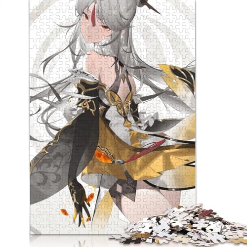 Puzzle 1000 Teile, Genshin Impact Puzzles für Erwachsene, Kartonpuzzles, Spielzeug-Wanddekoration (Größe 38 x 26 cm) von LiJianXXS