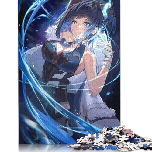 Puzzle 1000 Teile, Genshin Impact Yelan, Puzzle für Erwachsene, Holzpuzzle, Spielzeug, Wanddekoration (Größe 75 x 50 cm) von LiJianXXS