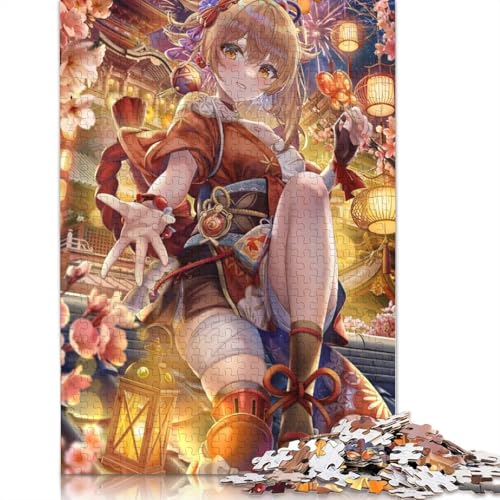 Puzzle 1000 Teile, Genshin Impact Yoimiya, Puzzle für Erwachsene, Kartonpuzzle, Spielzeug, Wanddekoration (Größe 38 x 26 cm) von LiJianXXS