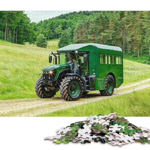 Puzzle 1000 Teile, Landwirtschaftswerkzeuge, Traktoren, Puzzles für Holzpuzzle, Lernspielzeug (Größe 75 * 50 cm) von LiJianXXS