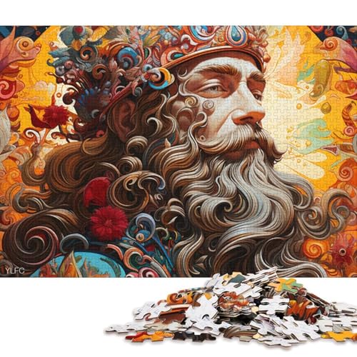 Puzzle 1000 Teile, Psychedelischer Ragnar, König von Norwegen, Puzzles für Karton, Lernspielzeug (Größe 38 * 26 cm) von LiJianXXS