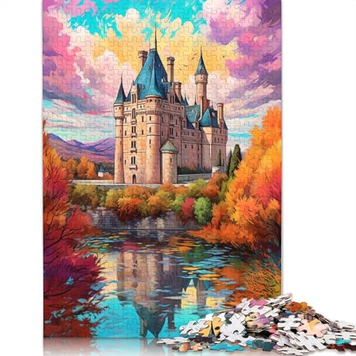 Puzzle 1000 Teile, Schlösser der Loire, Puzzle für Kinder, Holzpuzzle, pädagogisches Spielzeug zum Stressabbau, Puzzle, 75 x 50 cm von LiJianXXS