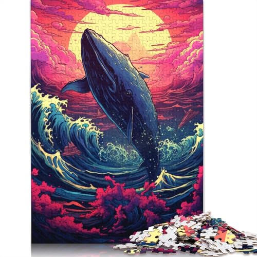 Puzzle 1000 Teile, Tiere im Meer, Puzzle für Kinder, Kartonpuzzle, pädagogisches Stressabbau-Spielzeug, Puzzle, 38 x 26 cm von LiJianXXS