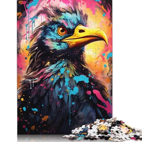 Puzzle 1000 Teile, buntes Vogel-Puzzle für Kinder, Holzpuzzle, pädagogisches Stressabbau-Spielzeug, Puzzle, 75 x 50 cm von LiJianXXS