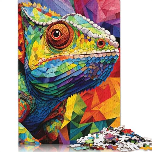 Puzzle 1000 Teile Art Chamäleon Puzzle Kartonpuzzle Familienunterhaltungsspielzeug Größe: 38x26cm von LiJianXXS