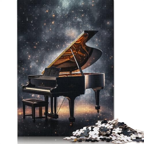 Puzzle 1000 Teile Art Star Piano Puzzle Holzpuzzle Familienunterhaltungsspielzeug Größe: 75 x 50 cm von LiJianXXS