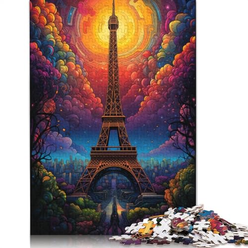 Puzzle 1000 Teile Frankreich Eiffelturm Puzzle für Erwachsene Holzpuzzle Lernspiel Herausforderungsspielzeug 75x50cm von LiJianXXS