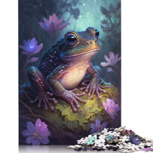 Puzzle 1000 Teile Puzzle für Erwachsene und Kinder Traumfrosch-Blumenpuzzle für Erwachsene, Holzpuzzle, anspruchsvolles Spiel, Größe: 75 x 50 cm von LiJianXXS