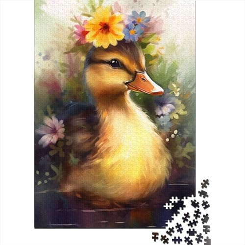 Puzzle 1000 Teile Puzzle für Kinder und Erwachsene Bunte Baby-Enten Puzzle Intellektuelles, entspannendes, unterhaltsames Spiel Größe: 75 x 50 cm von LiJianXXS