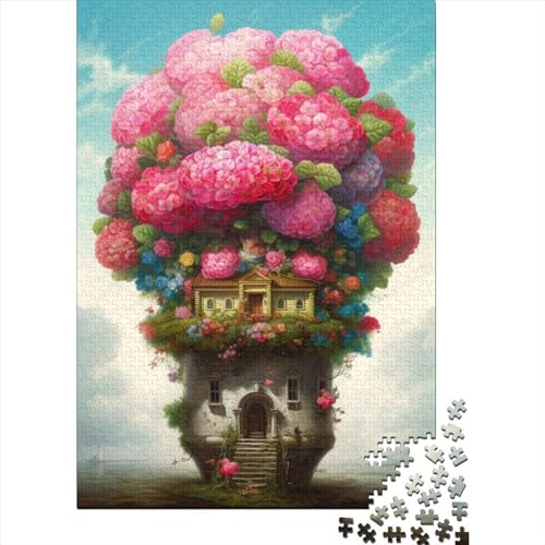 Puzzle 1000 Teile für Erwachsene, Blumenhaus, großes Puzzle für Erwachsene, nachhaltiges Puzzle für Erwachsene (Größe 75x50 cm) von LiJianXXS